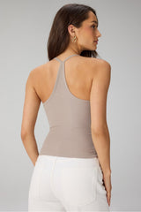 modal rib v-neck tank