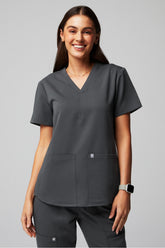 method 2-pocket scrub top