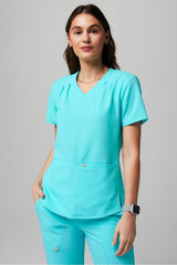 stat pleat 3-pocket scrub top