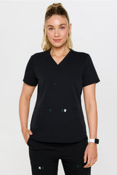method 2-pocket scrub top