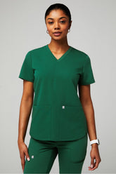 method 2-pocket scrub top