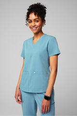 method 2-pocket scrub top