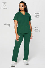 method 2-pocket scrub top (petite fit)