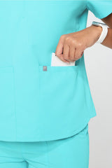 method 2-pocket scrub top (petite fit)