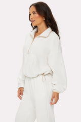 soft fleece half-zip