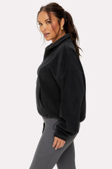 soft fleece half-zip