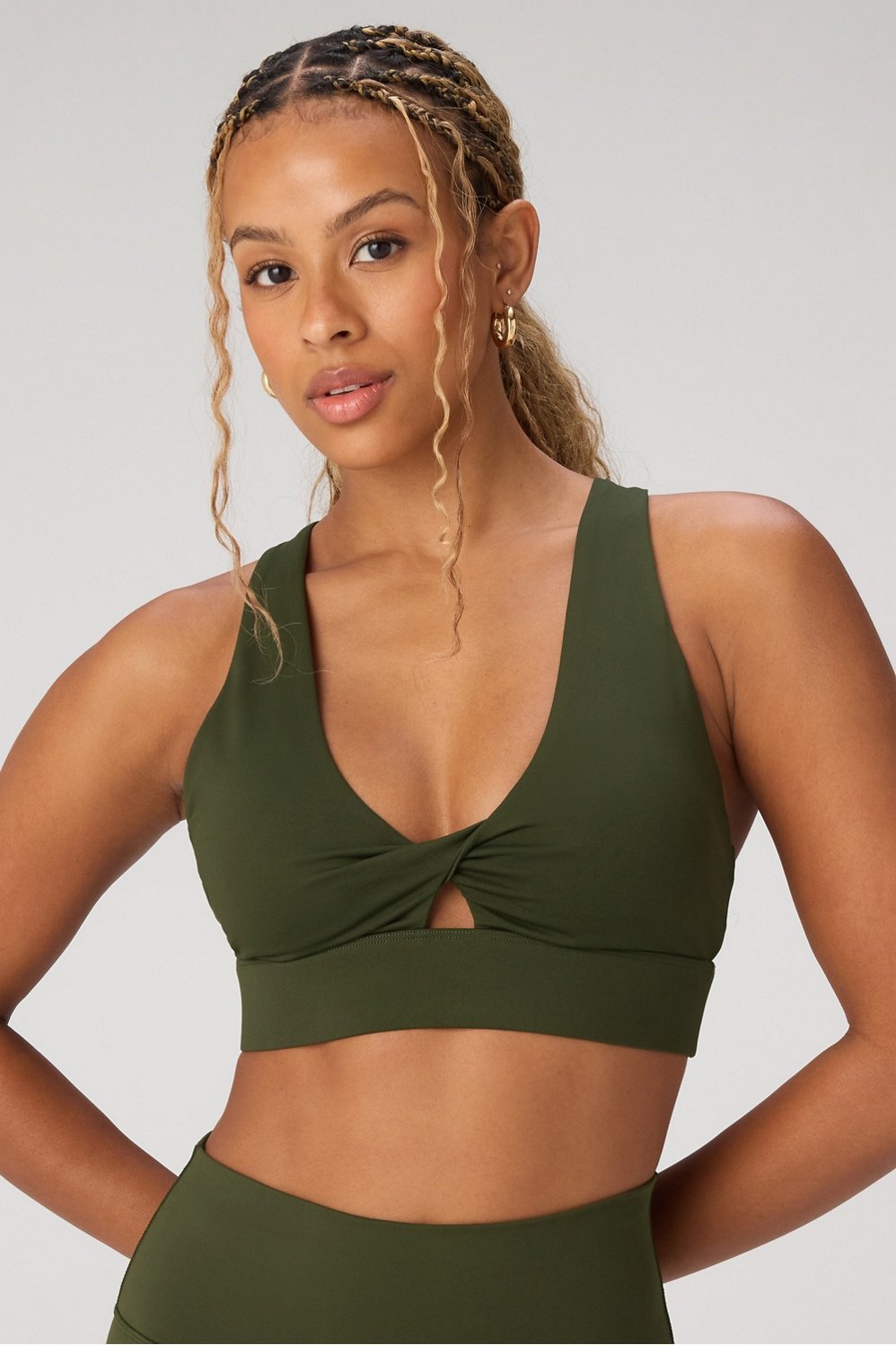 oasis twist medium impact sports bra