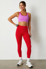 front zip high impact sports bra