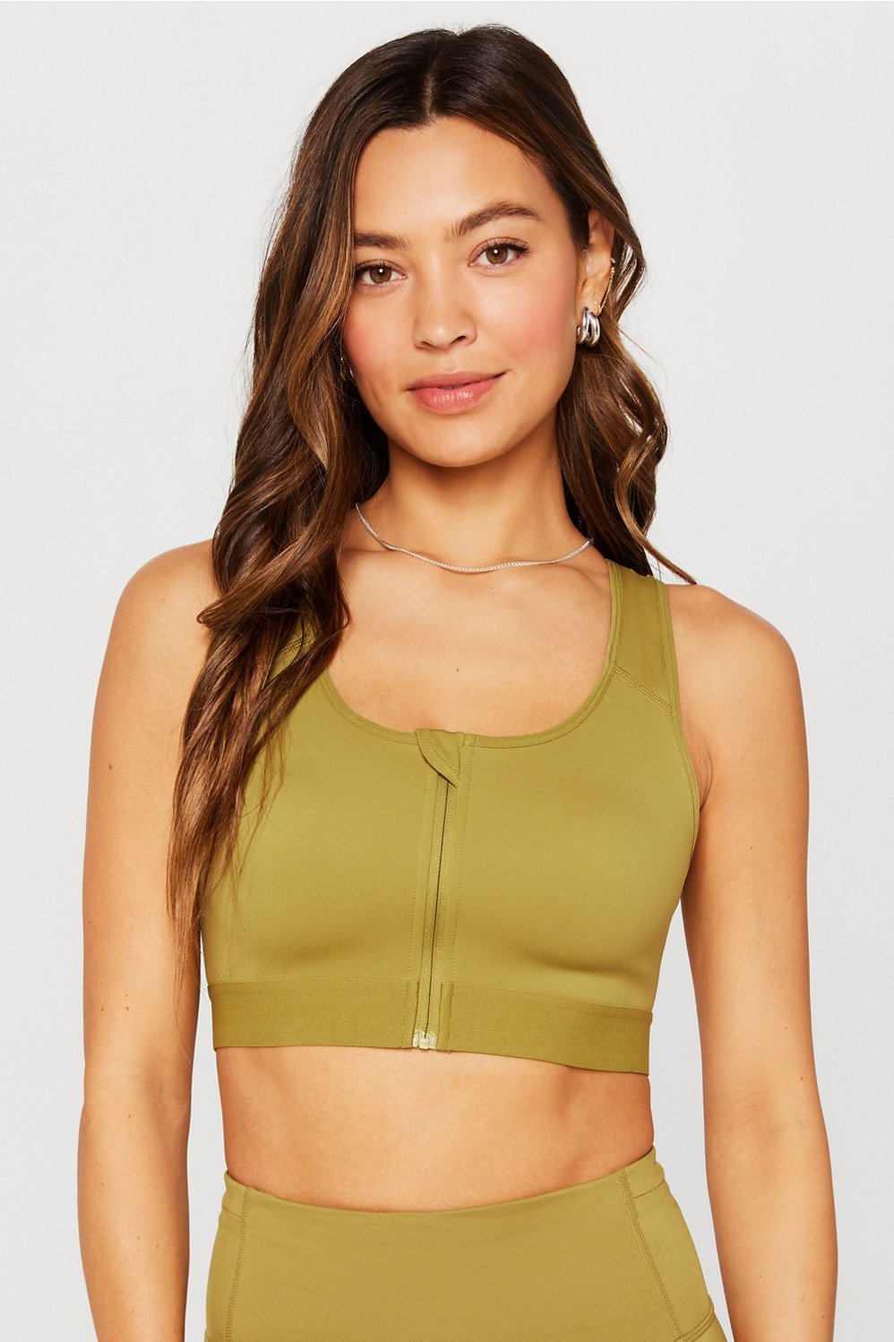 front zip high impact sports bra