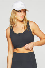 front zip high impact sports bra