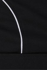 medium impact piped sports bra