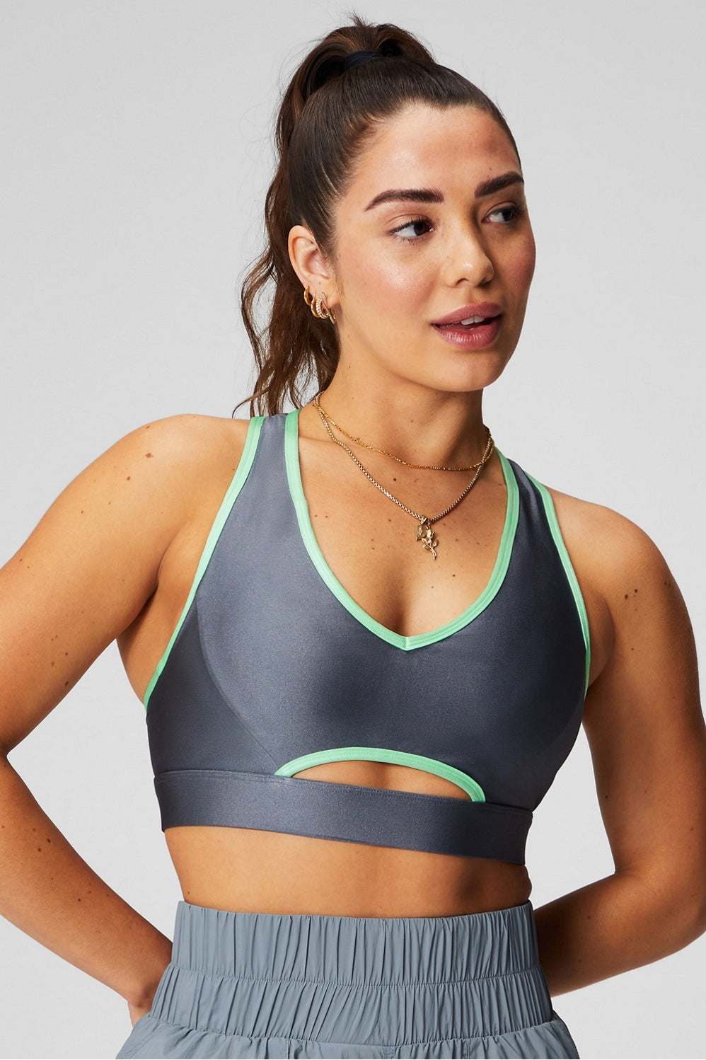 low impact keyhole sports bra