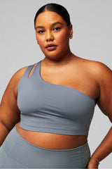 asymmetrical double strap midi bra