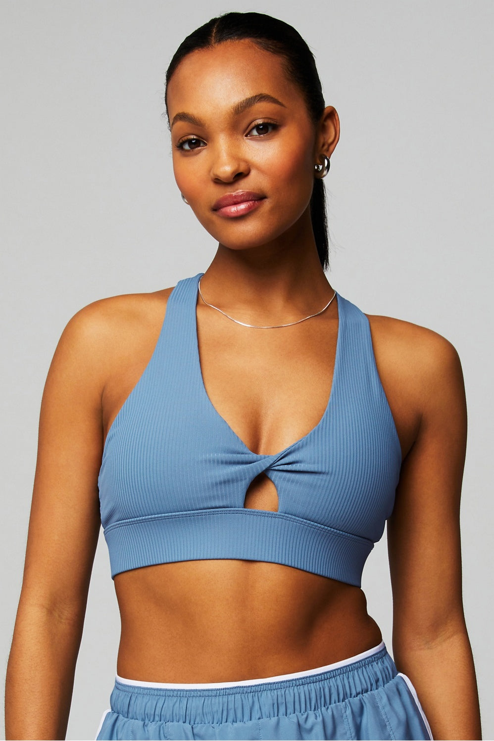 oasis rib twist medium impact sports bra