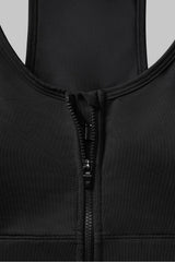 on-the-go zip medium impact sports bra