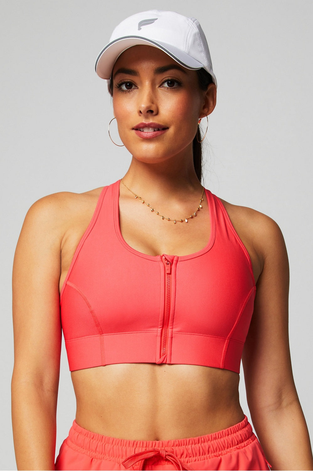 on-the-go zip medium impact sports bra