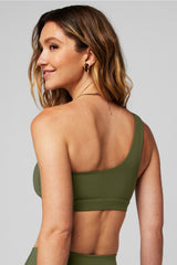 asymmetrical low impact bra
