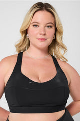 medium impact shine sports bra
