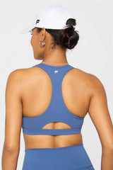 essential front zip medium impact sports bra