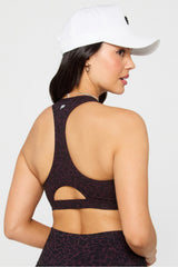 essential front zip medium impact sports bra