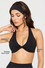 pureluxe plunge low impact bra