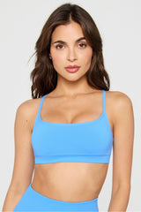 sleek seamless strappy low impact bra