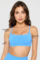 sleek seamless strappy low impact bra