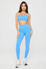 sleek seamless strappy low impact bra