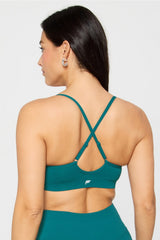 sleek seamless strappy low impact bra