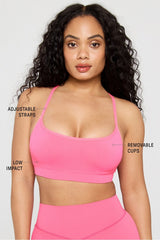 sleek seamless strappy low impact bra