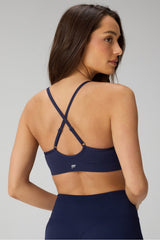 sleek seamless strappy low impact bra