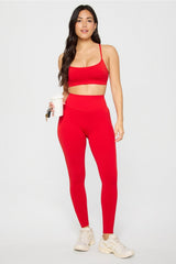 sleek seamless strappy low impact bra