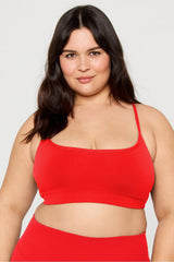 sleek seamless strappy low impact bra