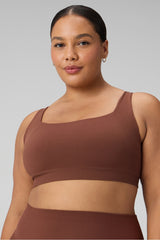 sleek seamless square neck low impact bra