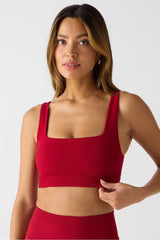sleek seamless square neck low impact bra