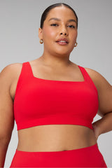 sleek seamless square neck low impact bra