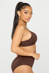 snug cotton triangle bralette