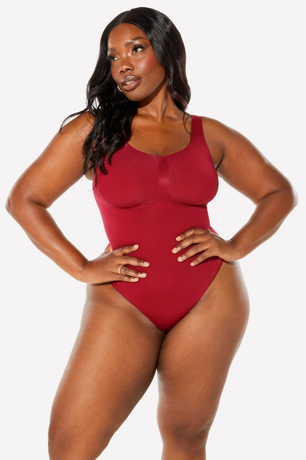 nearly naked shapewear thong bodysuit