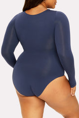 nearly naked shapewear long sleeve bodysuit