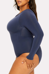 nearly naked shapewear long sleeve bodysuit