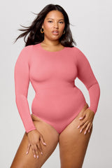 nearly naked shapewear long sleeve bodysuit