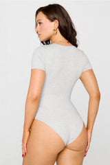 snug cotton short sleeve brief bodysuit