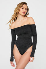 nearly naked luxe shapewear off-the-shoulder bodysuit