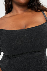 nearly naked luxe shapewear off-the-shoulder bodysuit