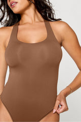 stretchy fit racerback thong bodysuit