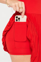 hot shot pleated dress classic mini