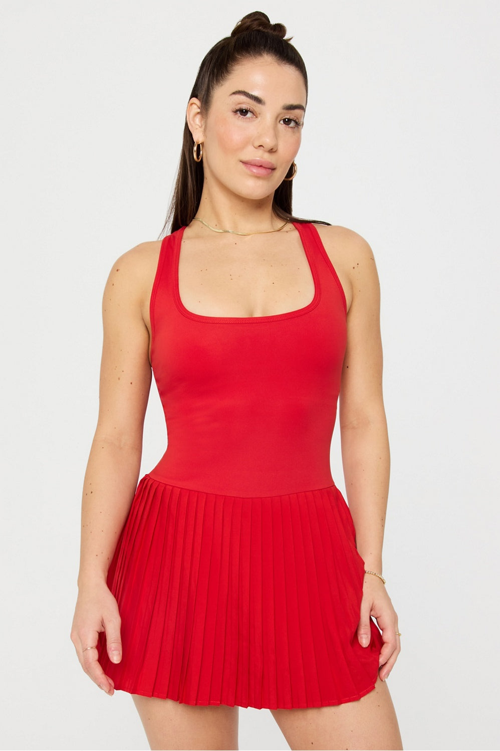 hot shot pleated dress ultra mini