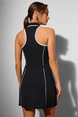 sleeveless polo mini dress