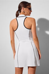 sleeveless polo mini dress