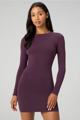 seamless long-sleeve mini dress
